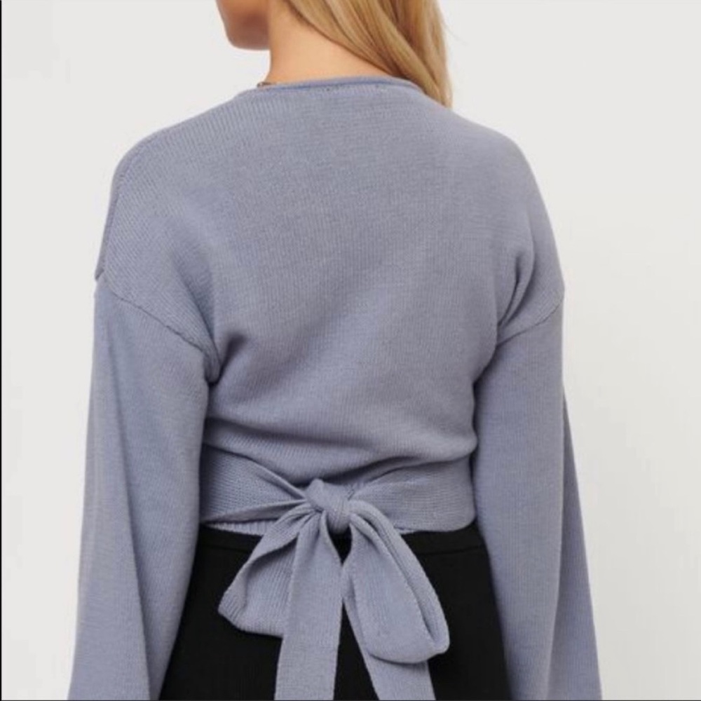 Dynamite Cream Wrap Sweater - Picture 2 of 3